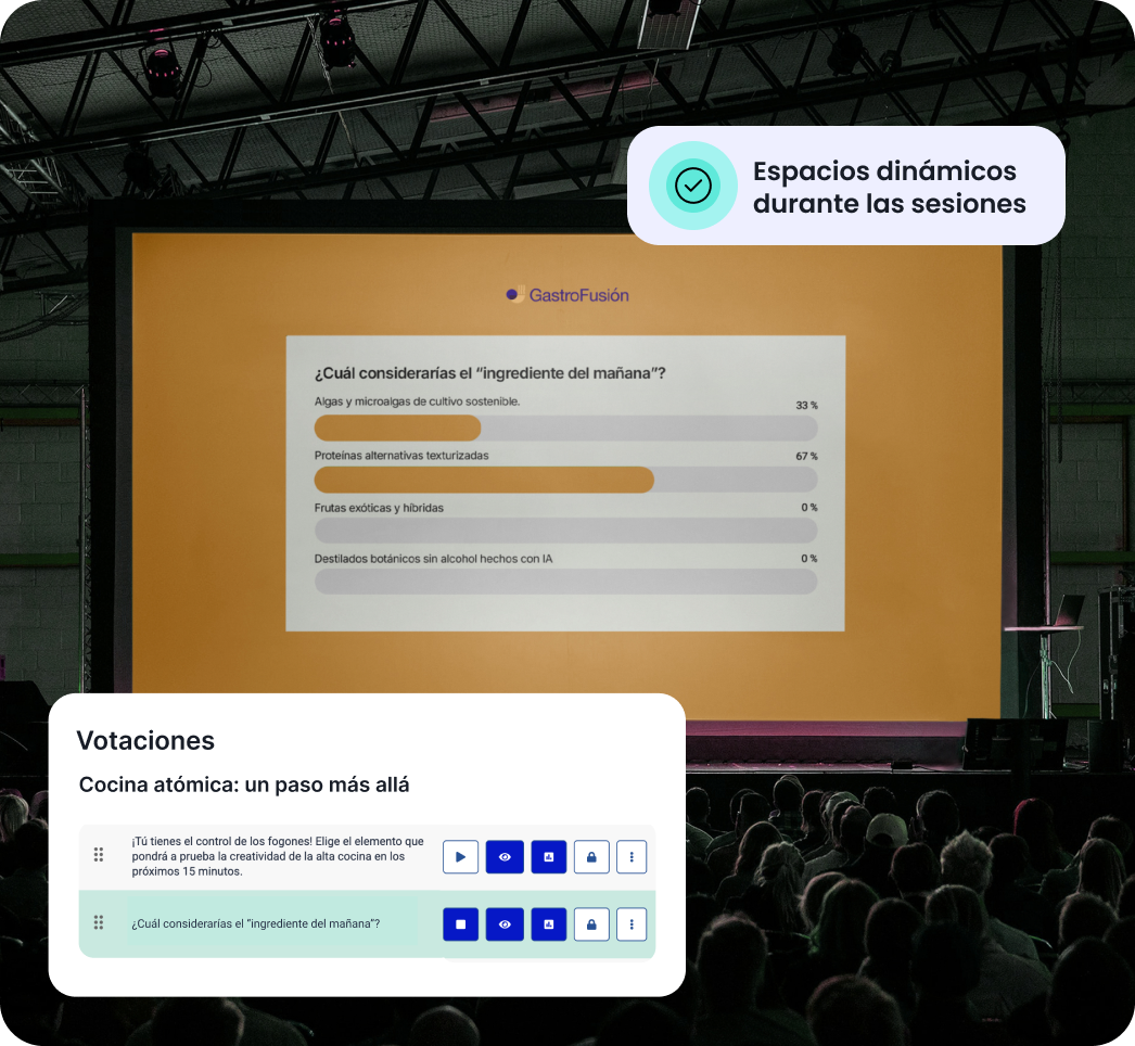 Interacción en directo durante una sesión