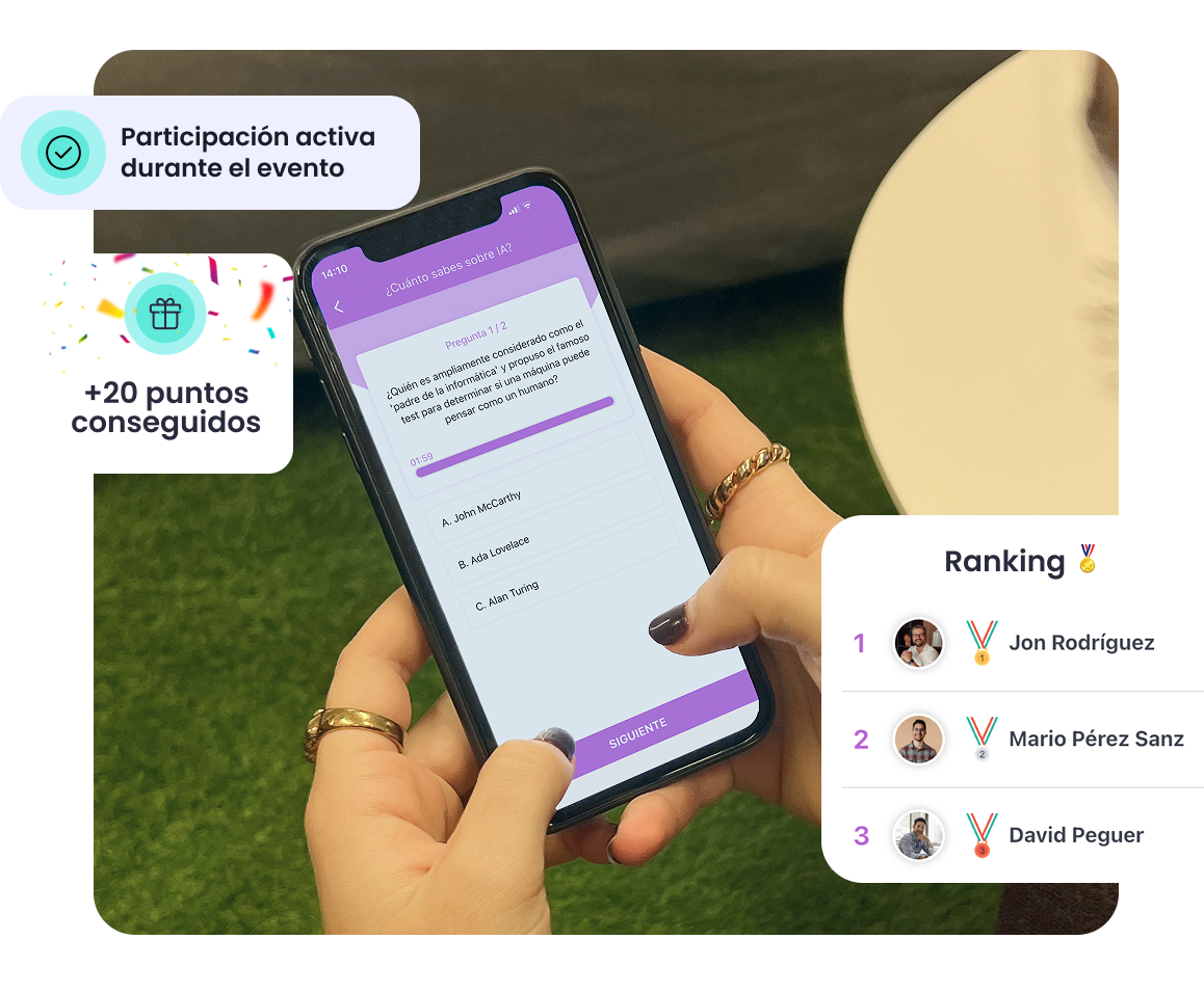 Gamificación en la app de evento de Meetmaps