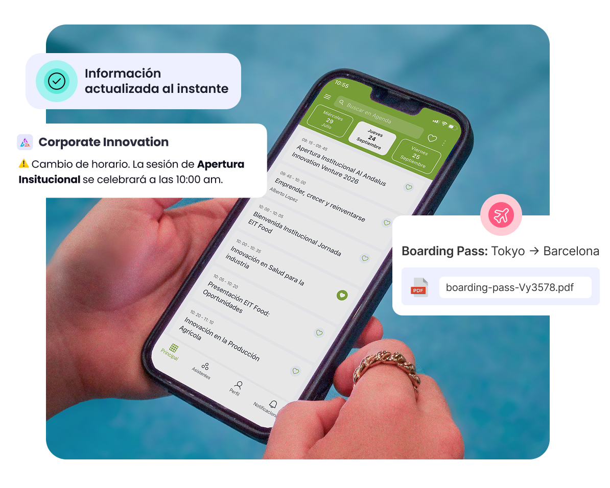 Guía del asistente en la app de Meetmaps