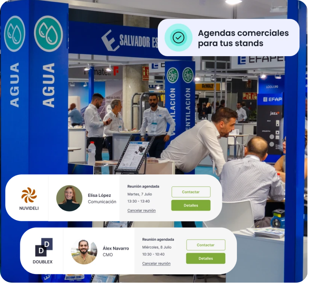 Stands que se convierten en agendas comerciales