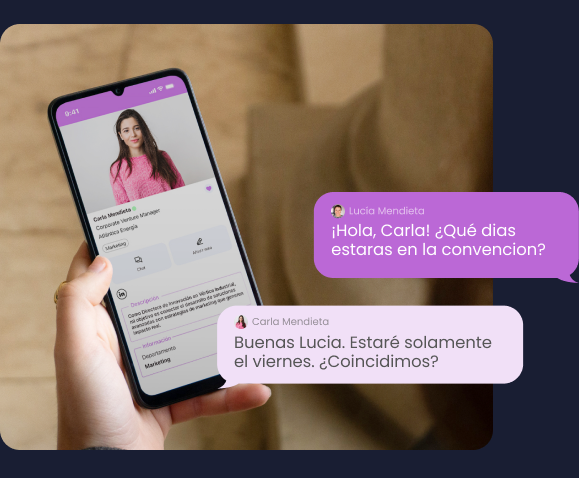 Networking entre asistentes en la app de Meetmaps