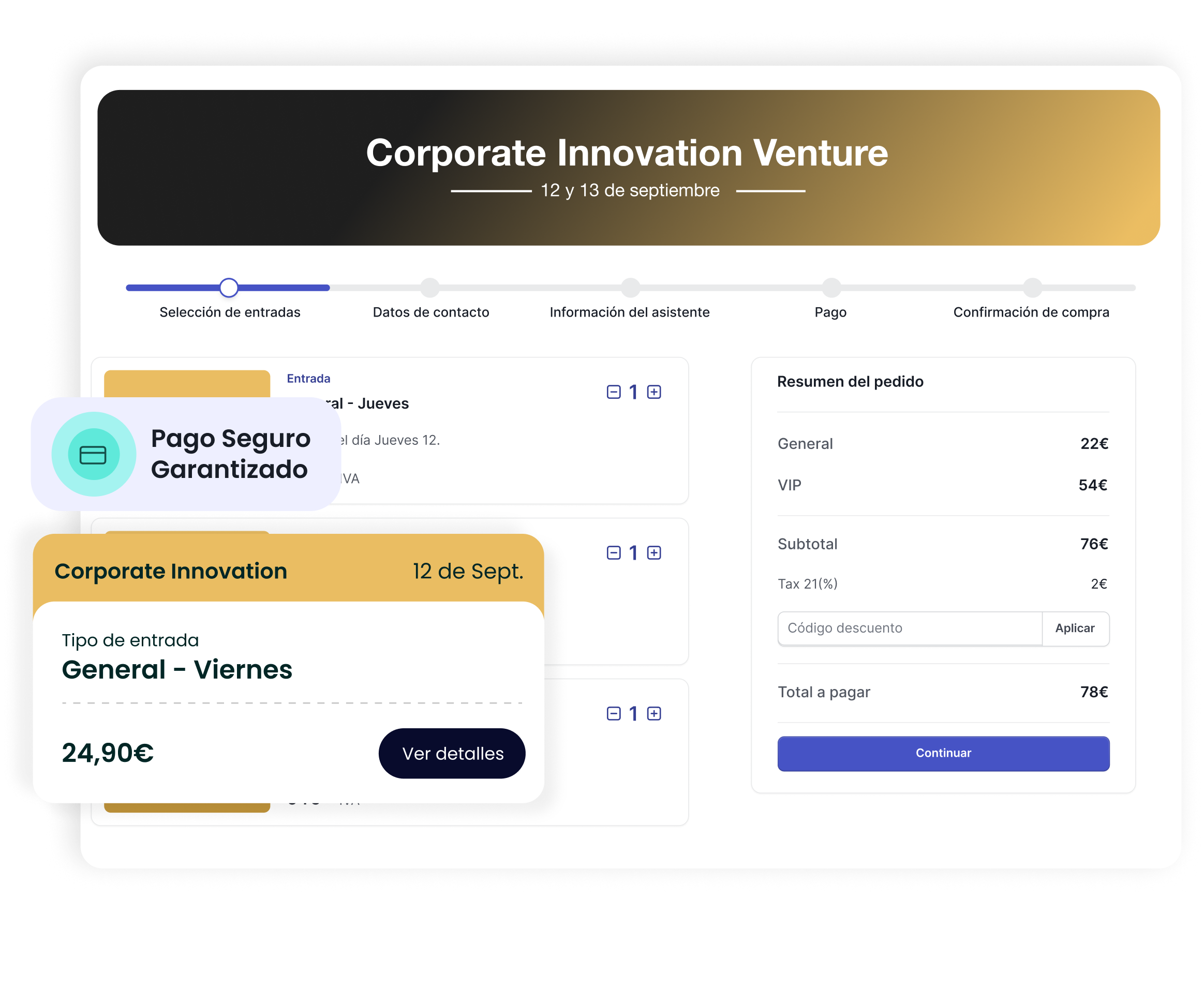 Software de venta de entradas de Meetmaps